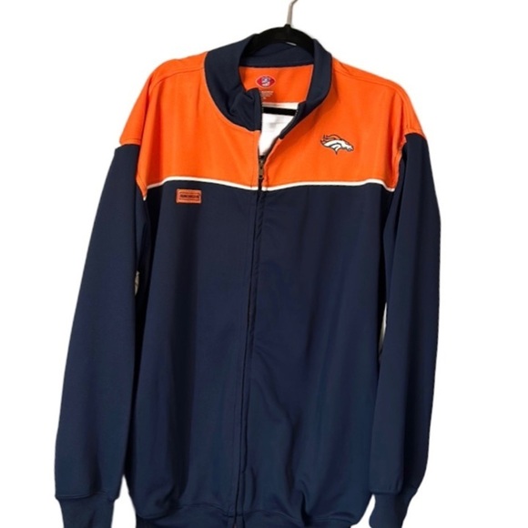 NFL Broncos zip up athletic jacket size XL - Picture 1 of 5